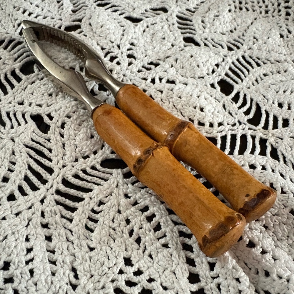 Vintage Bamboo Handle Nutcracker